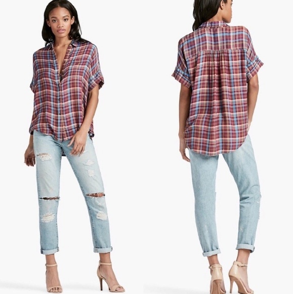Lucky Brand | Plaid Short Sleeve Button-down - Picture 2 of 8